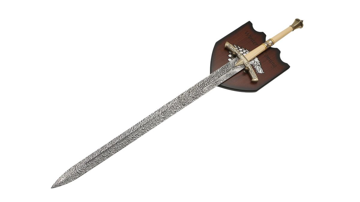 Game Of Thrones - Ned Stark Ice (White Handle) Fantasy Sword - Tophatter Daily Deals