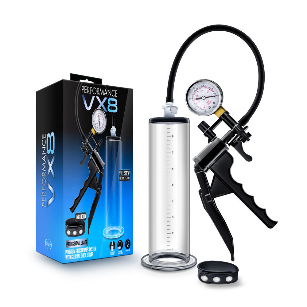 VX8 Premium Penis Pump System with Silicone Strap – Clear Penis Pump > Pumps > Penis Pumps Performance - Tophatter Daily Deals