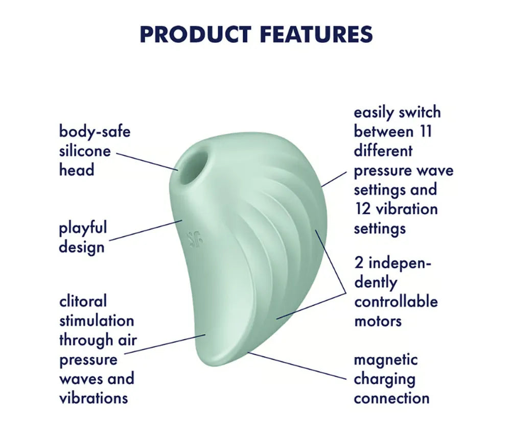Satisfyer Pearl Diver – Air Pulse and Vibration Vibrator > Sex Toys For Ladies > Air Pulsation - Tophatter Daily Deals