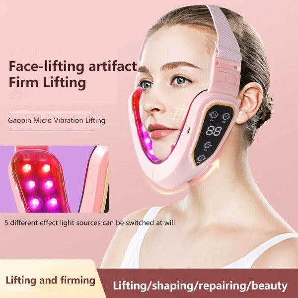 Double Chin Massager - Electric V-Face Shaping Massage Face Lifting Slim Double Chin Removal Machine Pink Health & Beauty - Tophatter Daily Deals