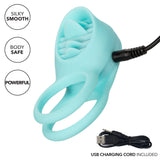 Silicone Rechargeable French Kiss Enhancer – Vibrator with 12 Functions and Flickering Teaser Ring > Cock Ring > Vibrating - Tophatter Daily Deals
