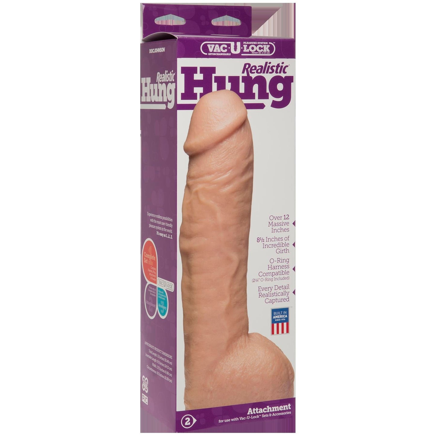Vac-U-Lock Attachment Hung White 12.5 Inch > Dildos > Oversized Toys - Tophatter Daily Deals