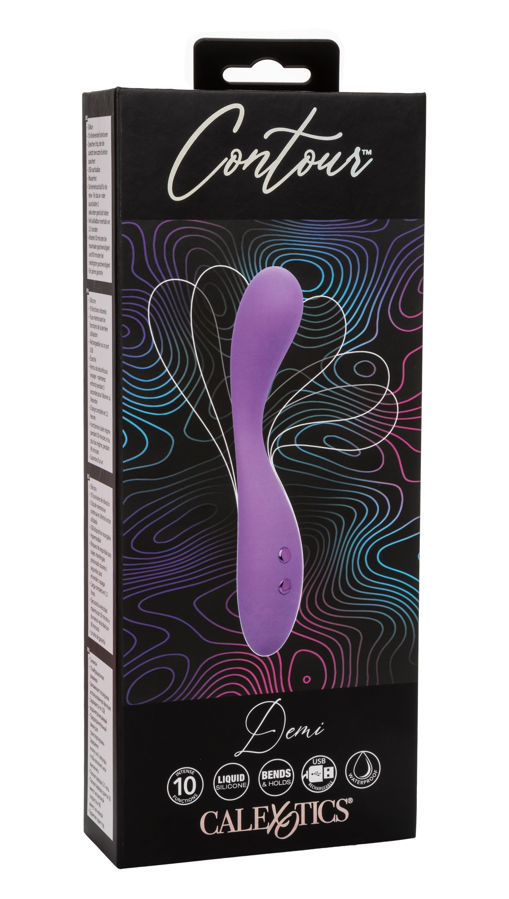 Contour Demi Purple Flexible Liquid Silicone Massager with 10 Vibration Functions and Waterproof Design > Vibrators > Standard Vibrators - Tophatter Daily Deals