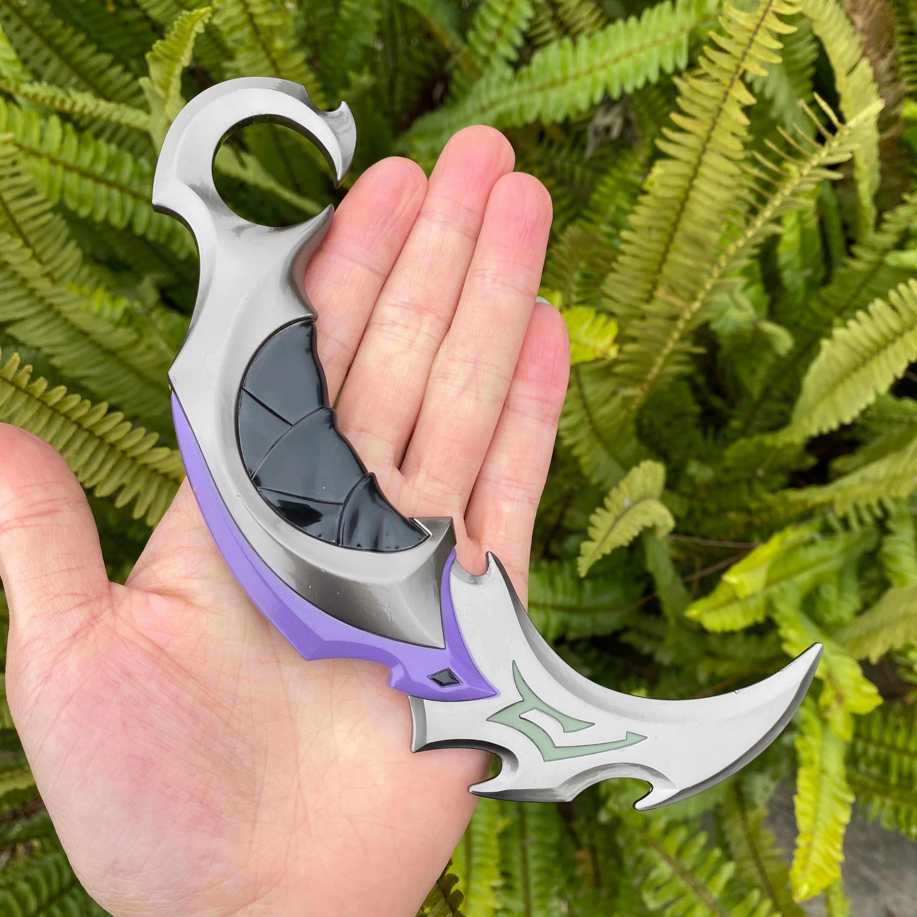 Reaver Karambit Metal Blunt Blade Trainer Cosplay Prop Game Replica Purple Only - Tophatter Daily Deals