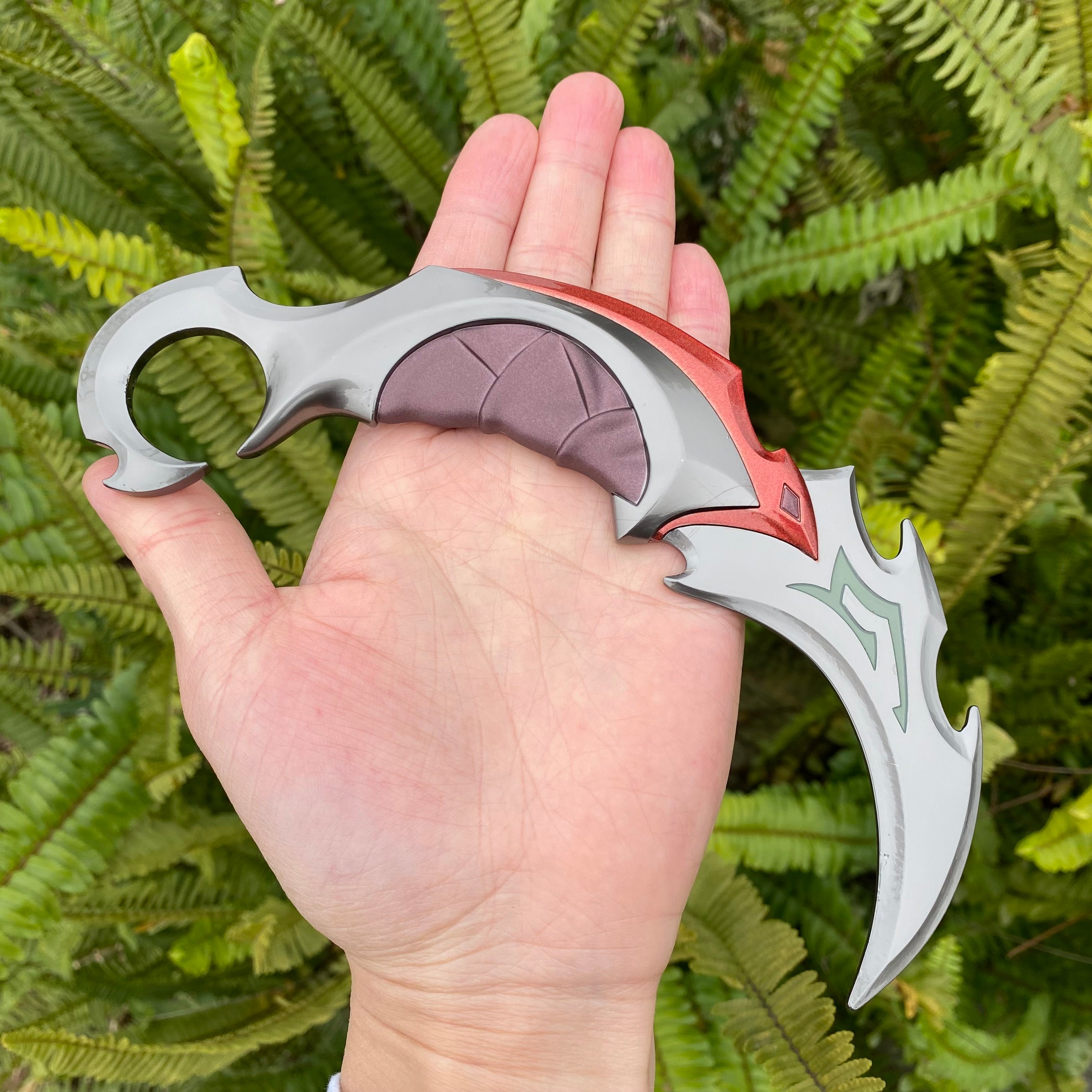 Reaver Karambit Metal Blunt Blade Trainer Cosplay Prop Game Replica Red Only - Tophatter Daily Deals