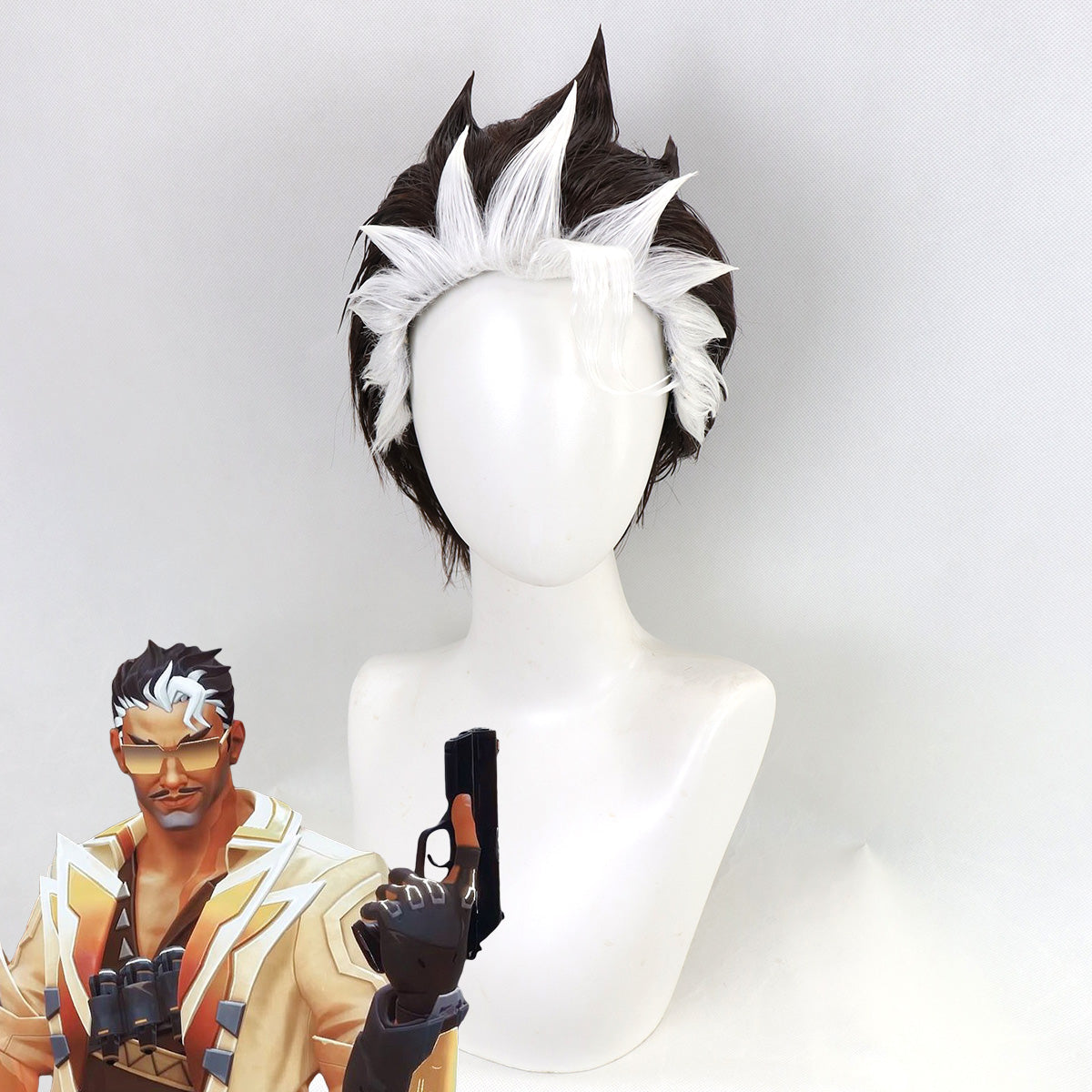 Valorant Tejo Black White Cosplay Wig Wig - Tophatter Daily Deals