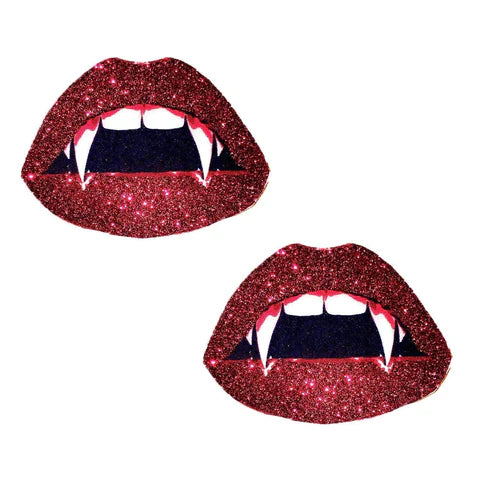 Reg Glitter Vampire Fang UV Reactive Pasties - Tophatter Daily Deals