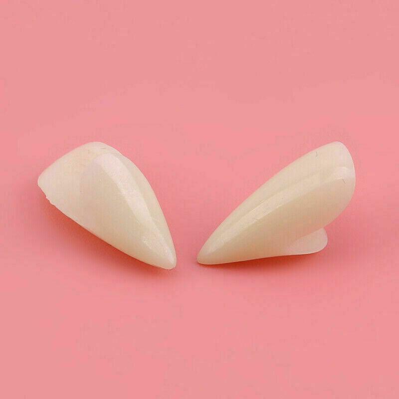 Vampire Teeth Caps - 15mm Halloween Cosplay Denture Vampire Teeth Festive & Franchise - Tophatter Daily Deals