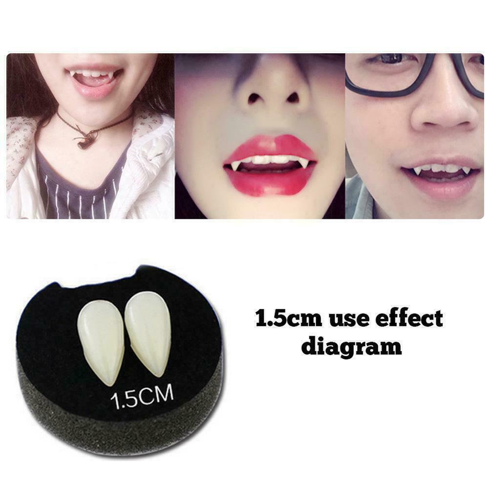 Vampire Teeth Caps - 15mm Halloween Cosplay Denture Vampire Teeth Festive & Franchise - Tophatter Daily Deals