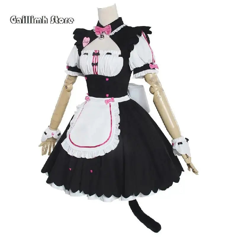Vanilla Cosplay Costume In Stock Maid Dress Maid Outfit NEKOPARA Chocola Vanilla OVA Maid Game Uniform Cat Neko Girl Women - Tophatter Daily Deals