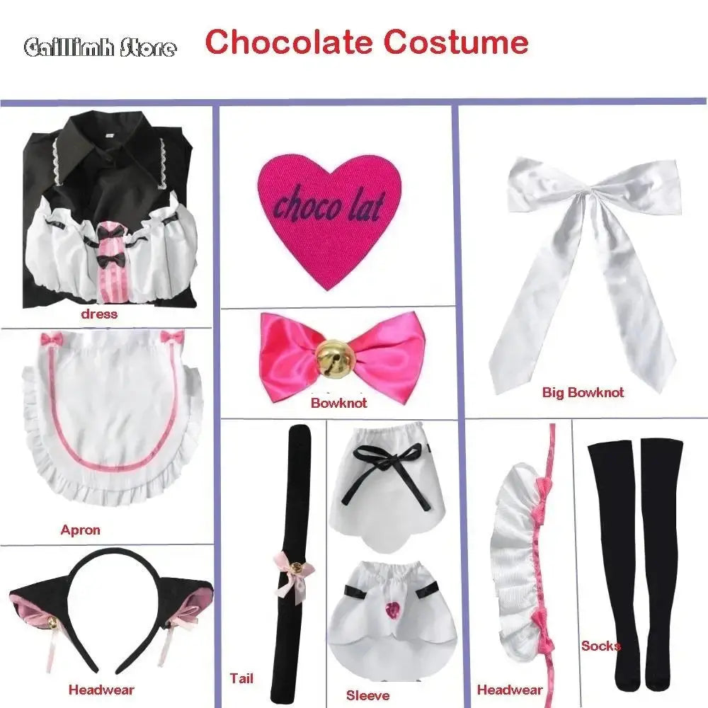 Vanilla Cosplay Costume In Stock Maid Dress Maid Outfit NEKOPARA Chocola Vanilla OVA Maid Game Uniform Cat Neko Girl Women - Tophatter Daily Deals