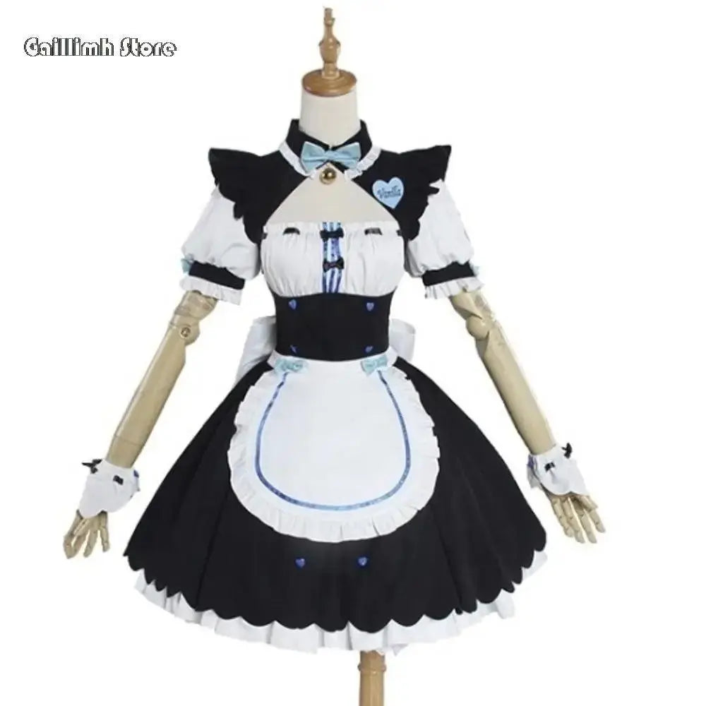 Vanilla Cosplay Costume In Stock Maid Dress Maid Outfit NEKOPARA Chocola Vanilla OVA Maid Game Uniform Cat Neko Girl Women - Tophatter Daily Deals