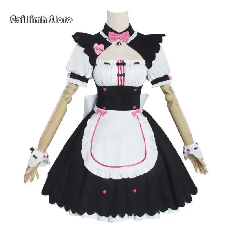 Vanilla Cosplay Costume In Stock Maid Dress Maid Outfit NEKOPARA Chocola Vanilla OVA Maid Game Uniform Cat Neko Girl Women - Tophatter Daily Deals
