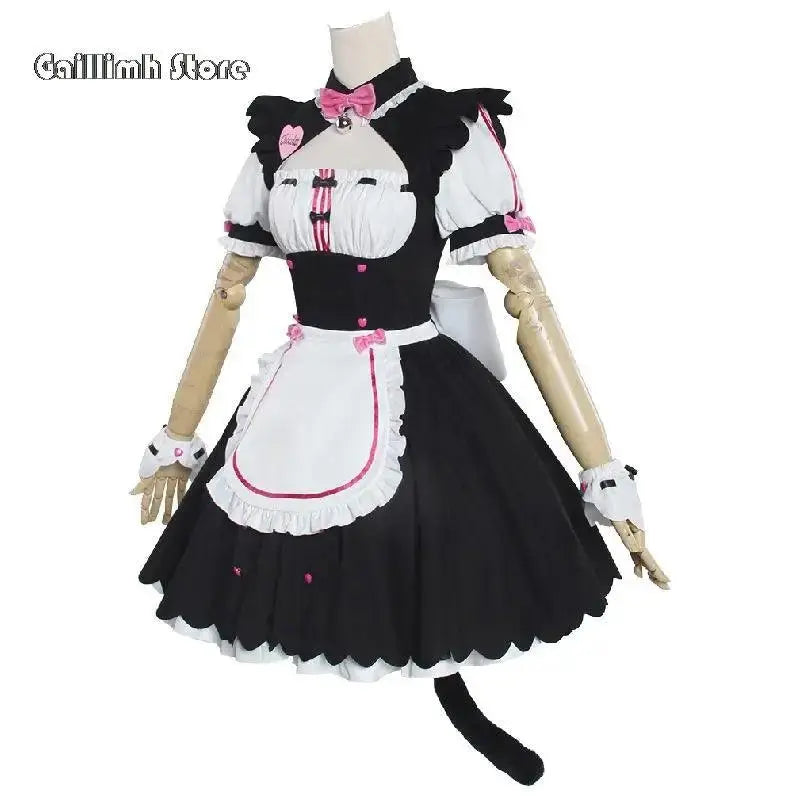 Vanilla Cosplay Costume In Stock Maid Dress Maid Outfit NEKOPARA Chocola Vanilla OVA Maid Game Uniform Cat Neko Girl Women - Tophatter Daily Deals