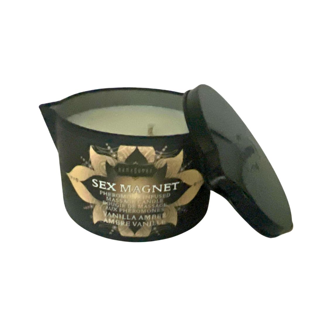 SEX MAGNET™ Vanilla Amber Pheromone Massage Candle 6oz Massage Candle - Tophatter Daily Deals