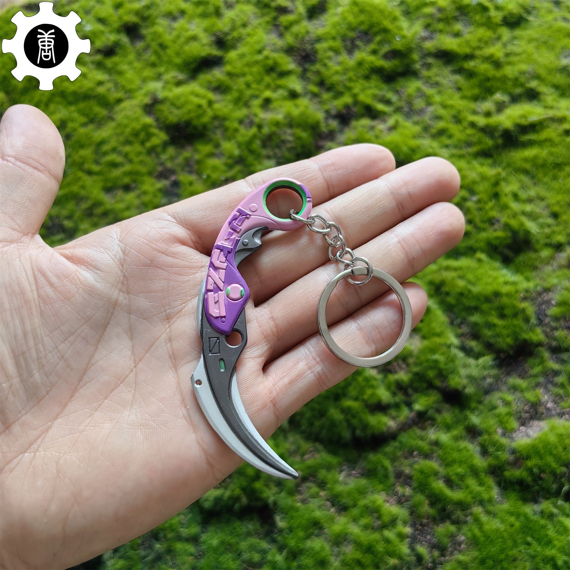 Metal Velocity Karambit Tiny Keychain Pendant Purple - Tophatter Daily Deals