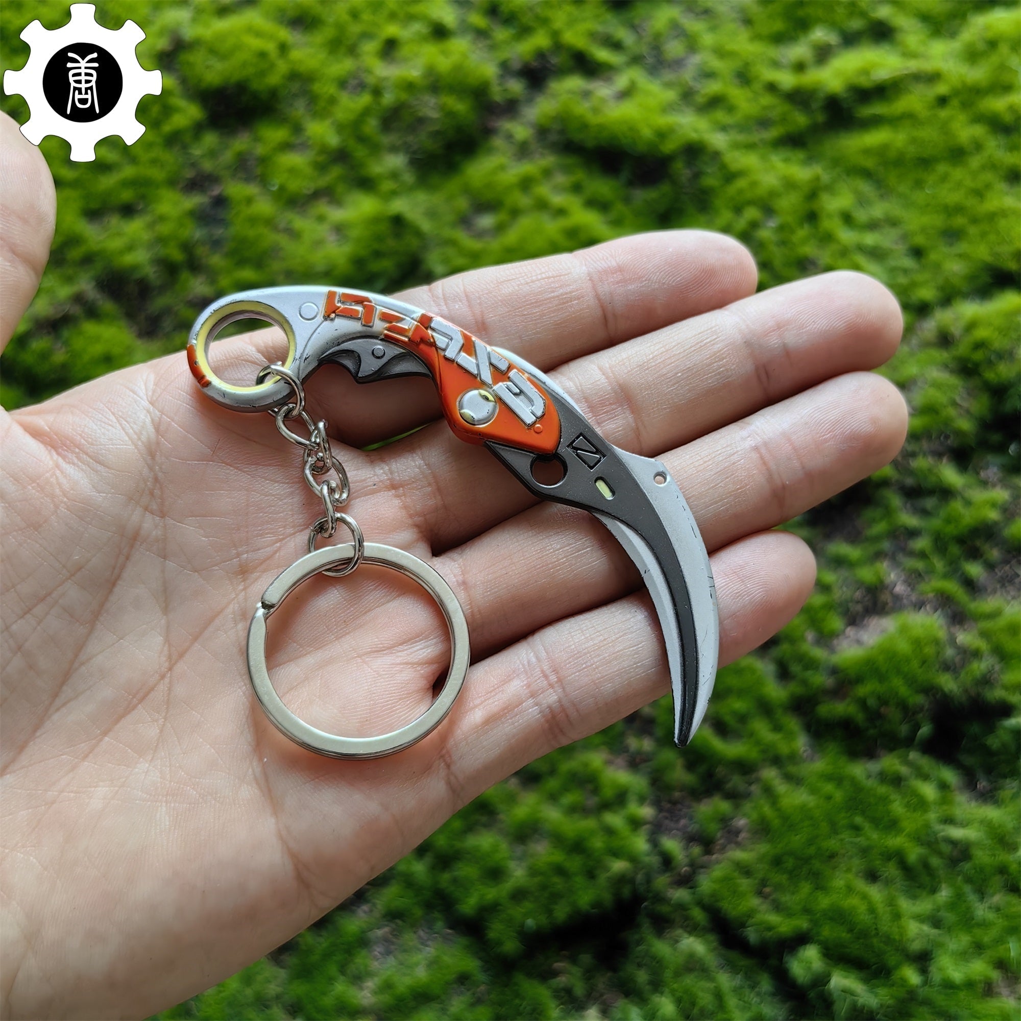 Metal Velocity Karambit Tiny Keychain Pendant Orange - Tophatter Daily Deals
