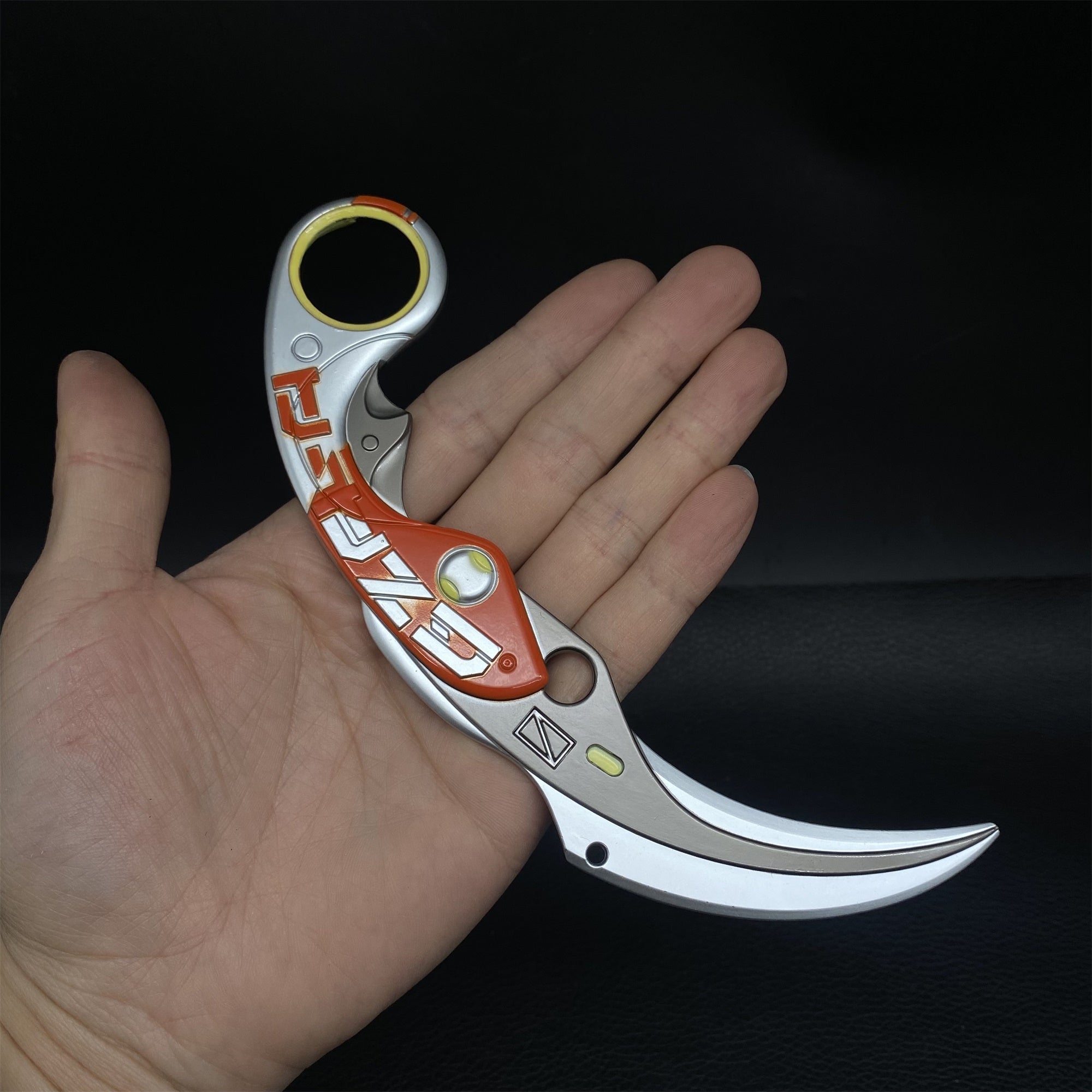Metal Velocity Karambit Replica Blunt Blade Orange - Tophatter Daily Deals