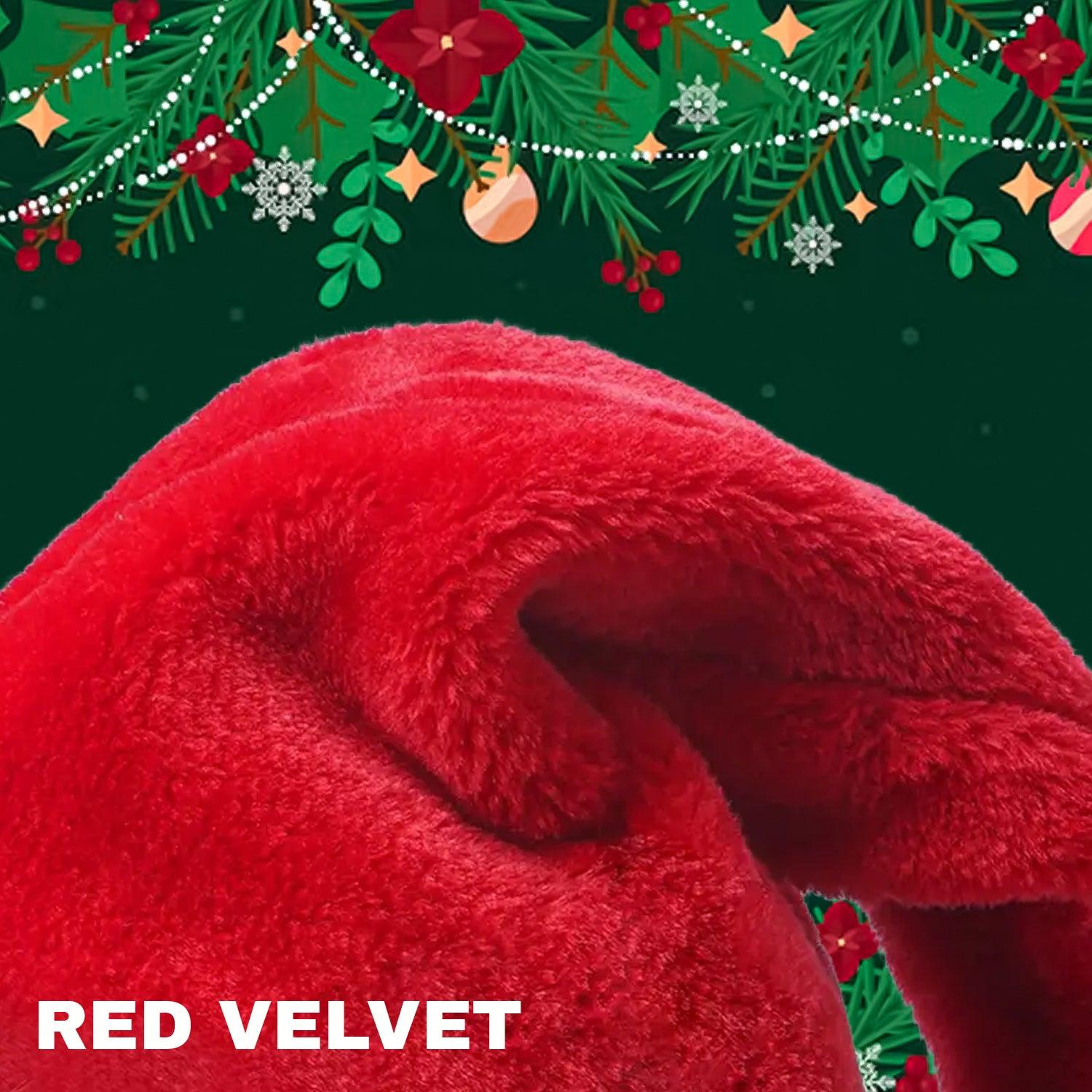 Luxury Santa Hat - Christmas Hat Holiday For Adults Unisex Velvet Comfort Party Hat Thicken Classic Fur For Xmas Gifts Christmas - Tophatter Daily Deals