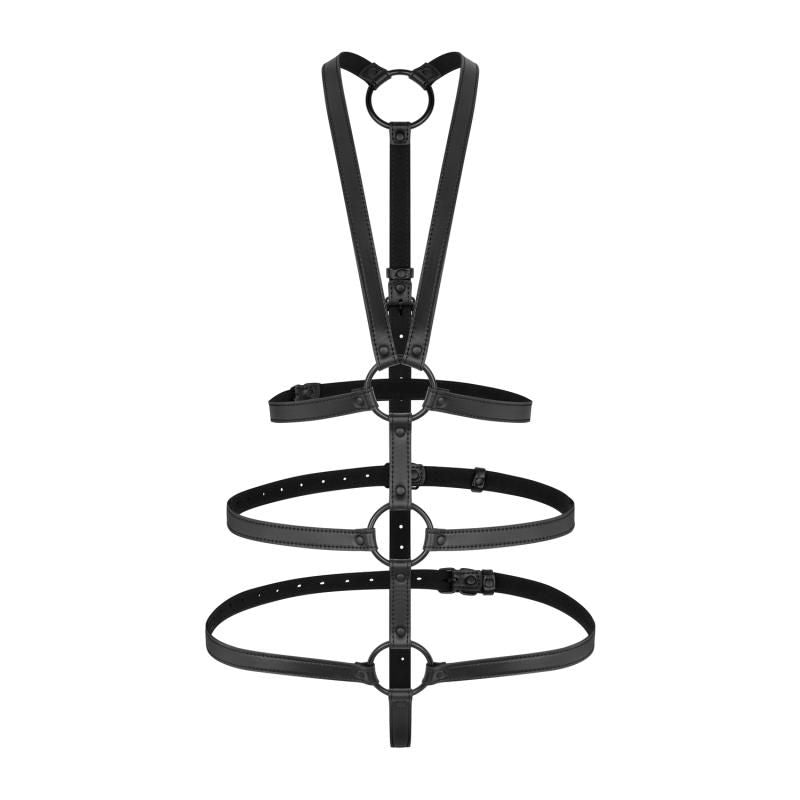 Vera Bondage Harness in Black Faux Leather for Intimate Experiences > Clothes > Womens Harnesses - Tophatter Daily Deals