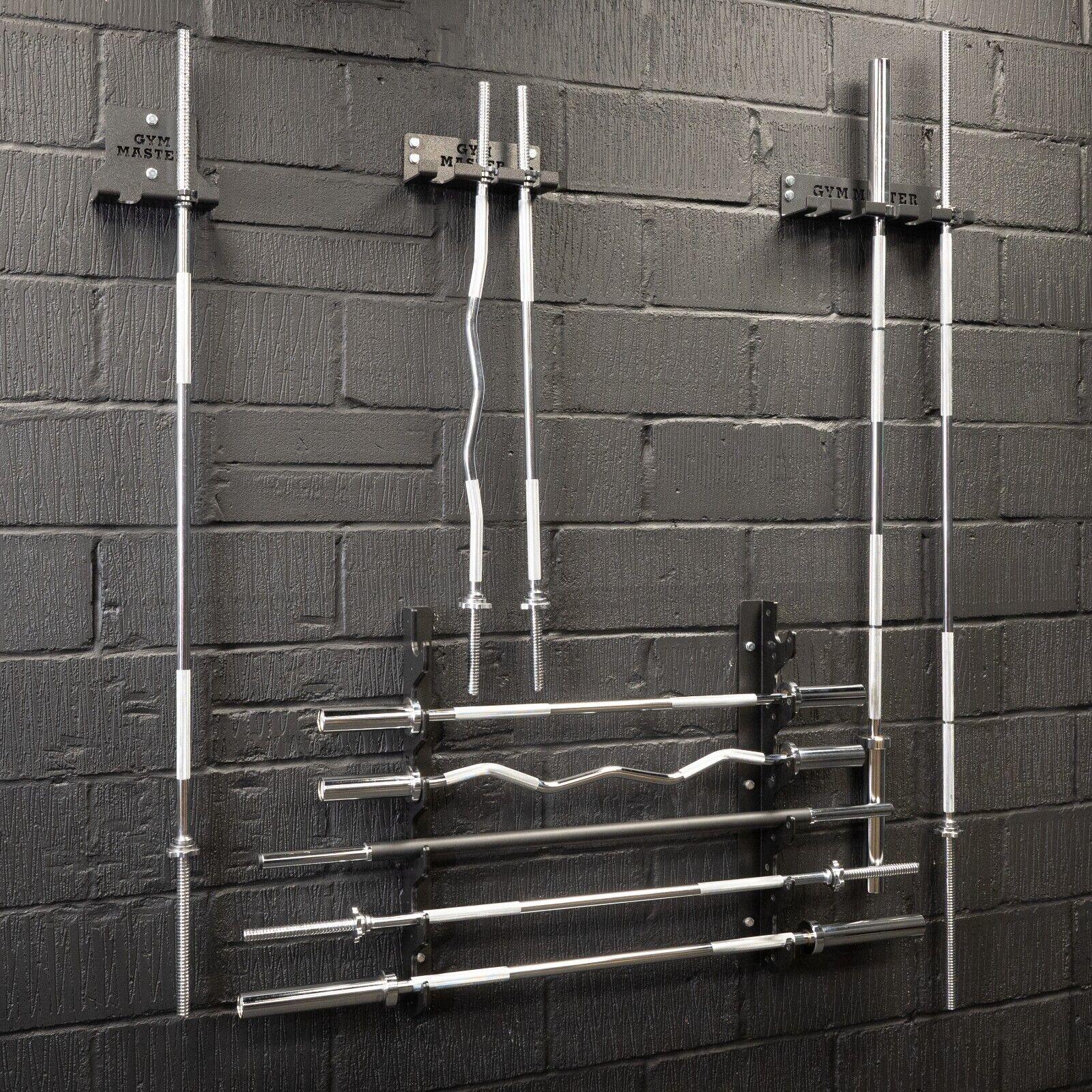 Barbell Storage Racks - Vertical Wall Mount Barbell Bracket Rack Weight Lifting Bar Holder Exercise & Fitness - Tophatter Daily Deals
