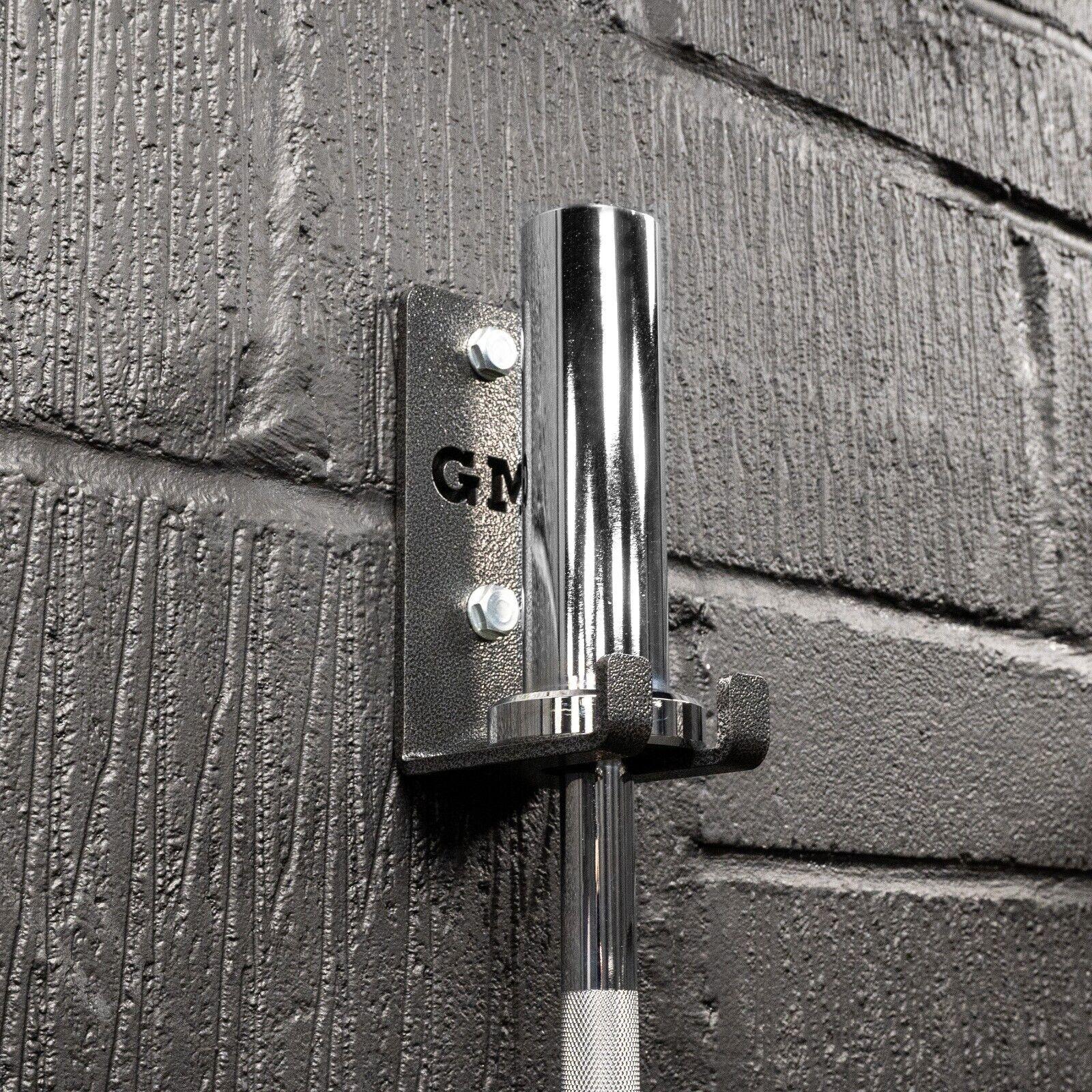 Barbell Storage Racks - Vertical Wall Mount Barbell Bracket Rack Weight Lifting Bar Holder Exercise & Fitness - Tophatter Daily Deals