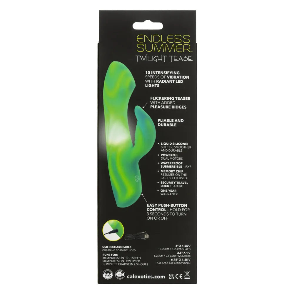 Endless Summer Twilight Tease (Green) – Dual-Motor Massager > Vibrators > Ladies > Rabbit - Tophatter Daily Deals