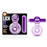 Vibrating Double Strap Cockring in Purple > Cock Ring > Vibrating - Tophatter Daily Deals