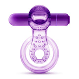Vibrating Double Strap Cockring in Purple > Cock Ring > Vibrating - Tophatter Daily Deals