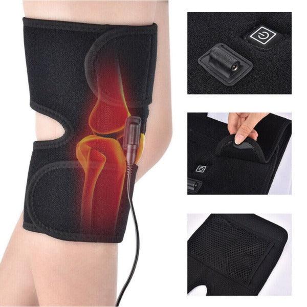 Heated Knee Brace - Heated Knee Brace Wrap Support | Electric Therapeutic Heating Pad W/Rechargable 7.4V 2600Mah Battery for Joint Pain Relief Health & Beauty - Tophatter Daily Deals