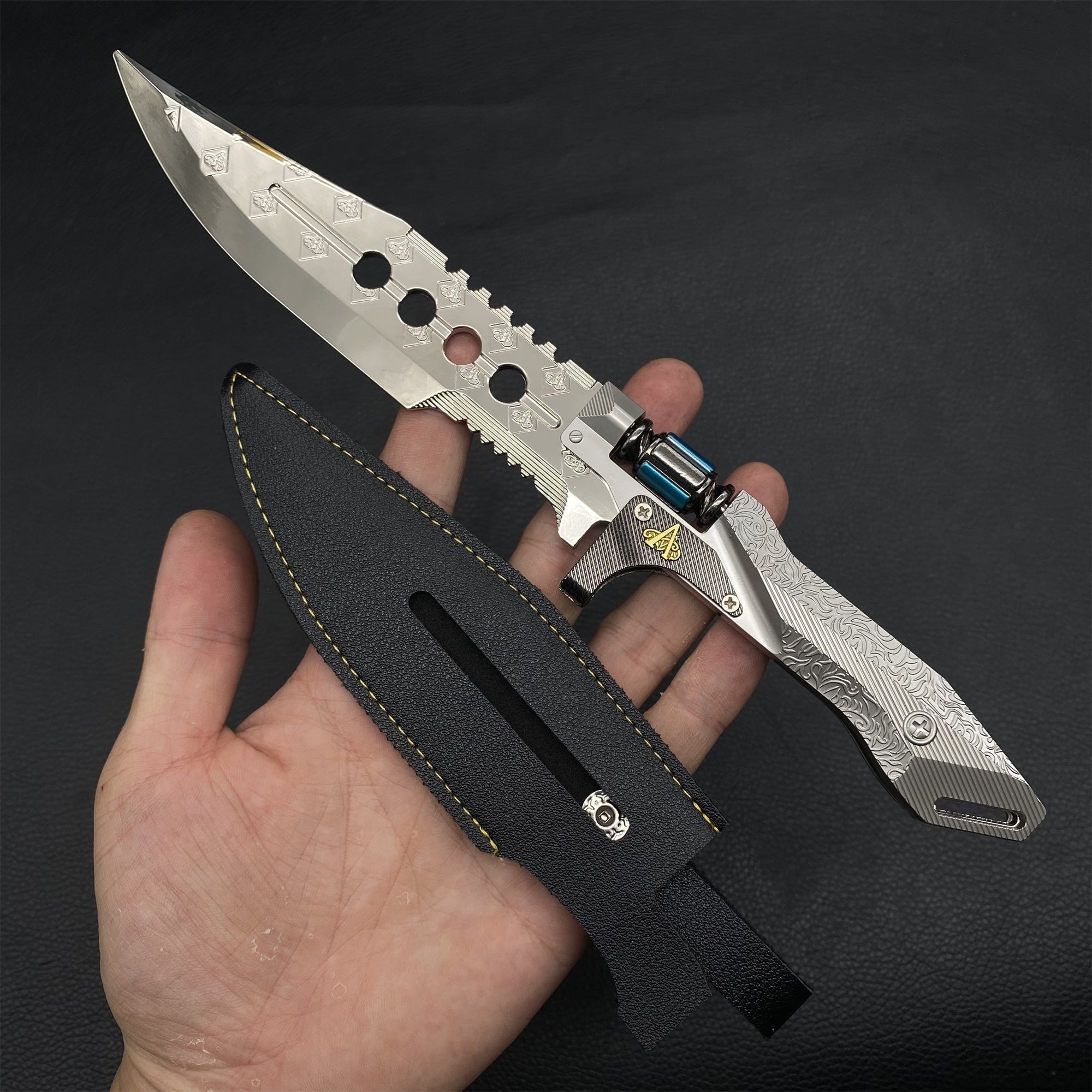 Arena Breakout Game Knife Metal Replica For Collection Victor Dagger 25CM Silvery - Tophatter Daily Deals