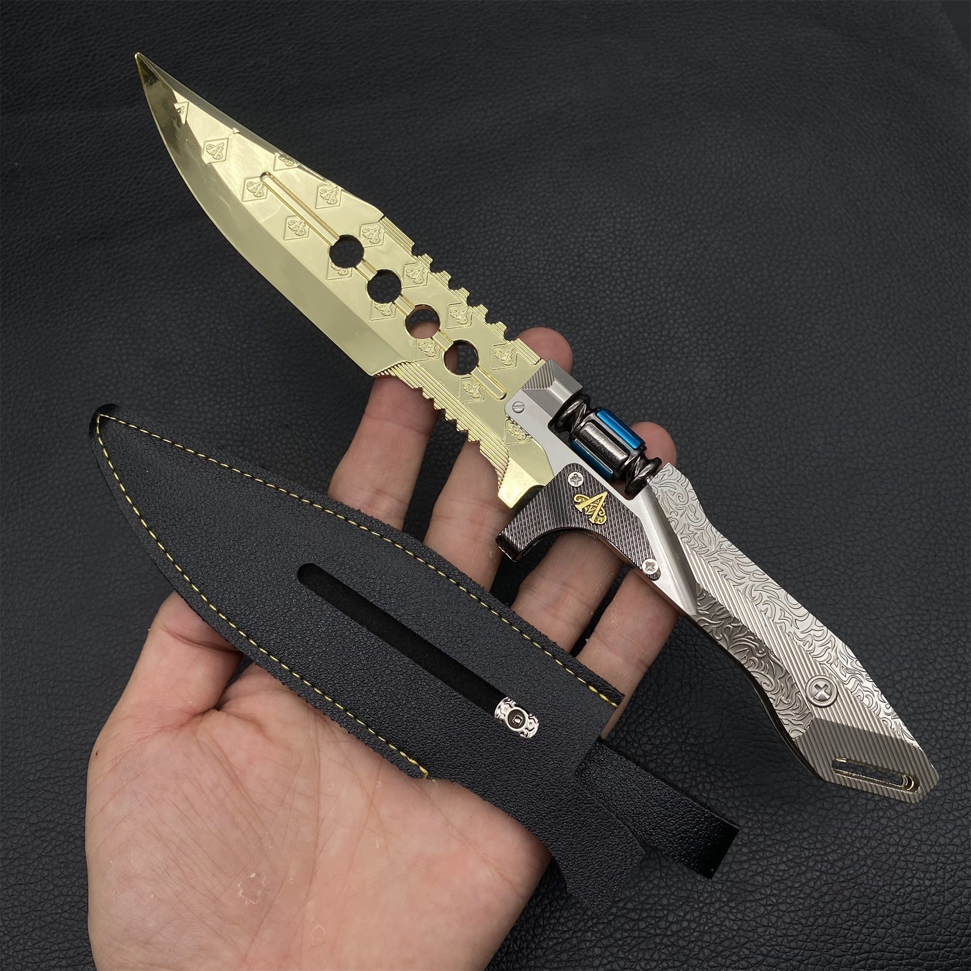Arena Breakout Game Knife Metal Replica For Collection Victor Dagger 25CM Golden - Tophatter Daily Deals