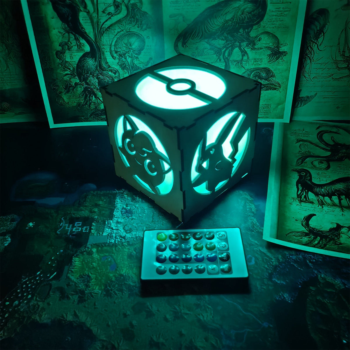Video Game Inspired Night Light Wooden Cube Light - Tophatter Daily Deals