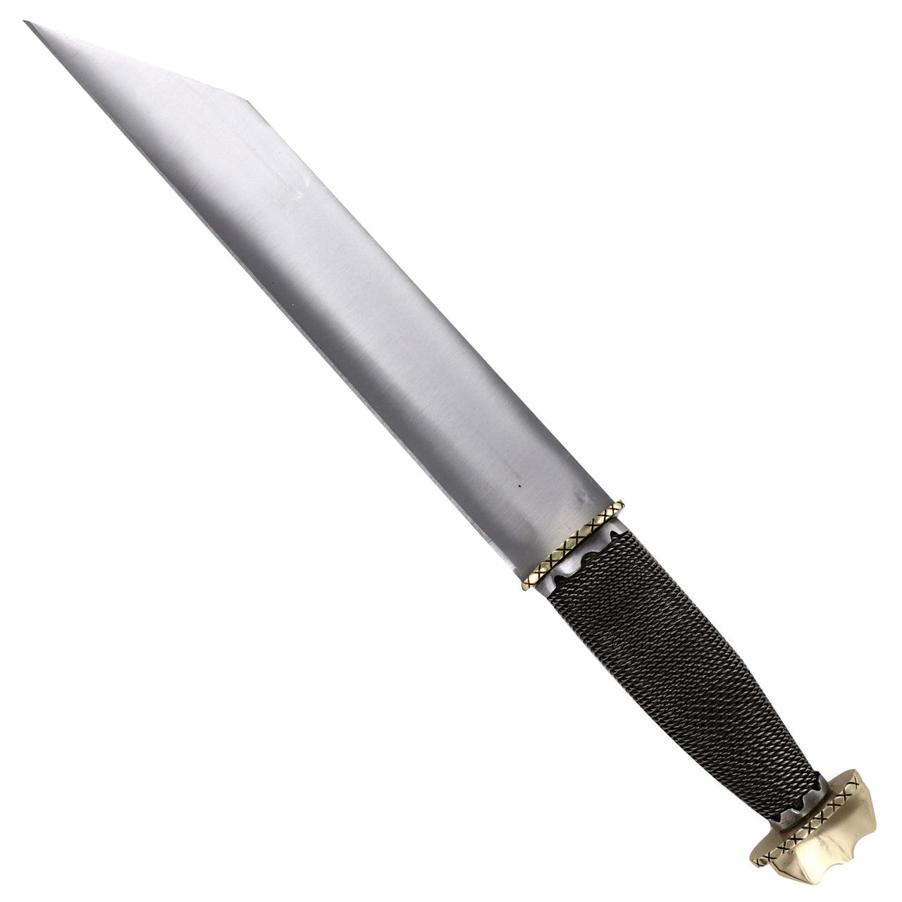 Viking Valor Handcrafted Stainless Steel Seax Knife with Wire-Wrapped Handle Knives - Tophatter Daily Deals