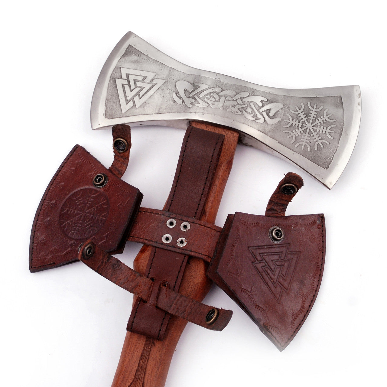 Viking Warrior Double-Headed Carbon Steel Outdoor Axe Axe - Tophatter Daily Deals