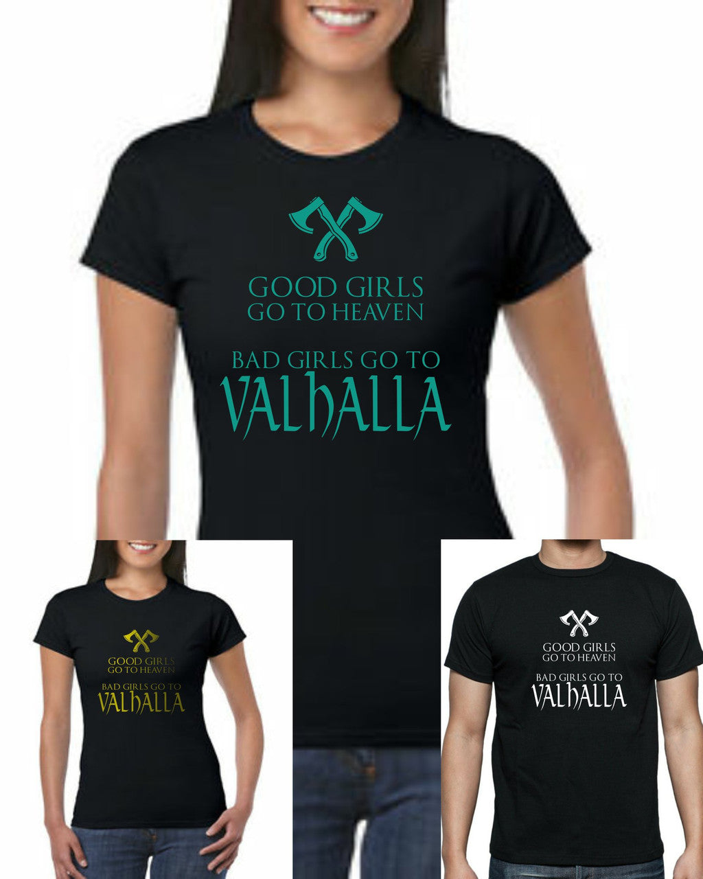Vikings - Bad Girls Go To Valhalla T-Shirt - Tophatter Daily Deals