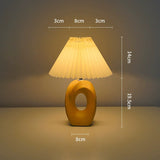Vintage Bagel Ceramic Small Night Lamp Beige White Wood Grain Night Lamp - Tophatter Daily Deals