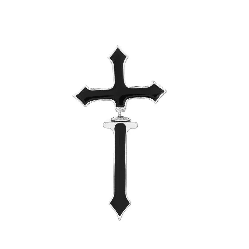 Vintage Dark Gothic Kinitial Sword Earrings For Women Men Dagger Piercing Earring Ear Jacket Punk Goth Halloween Jewelry Gift VGE265-1 1Pcs - Tophatter Daily Deals