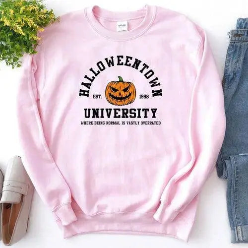 Vintage Halloweentown Sweatshirt Halloweentown Est 1998 Pullover Funny Pink Other - Tophatter Daily Deals