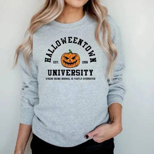 Vintage Halloweentown Sweatshirt Halloweentown Est 1998 Pullover Funny Grey Other - Tophatter Daily Deals