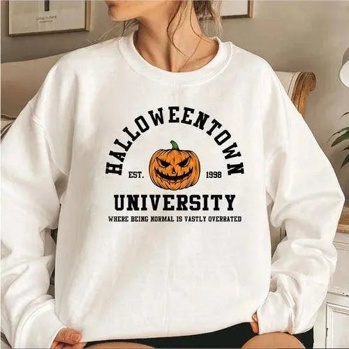 Vintage Halloweentown Sweatshirt Halloweentown Est 1998 Pullover Funny White Other - Tophatter Daily Deals