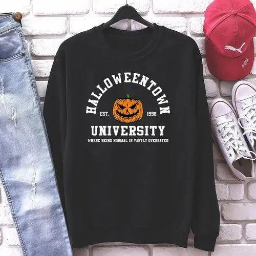 Vintage Halloweentown Sweatshirt Halloweentown Est 1998 Pullover Funny Black Other - Tophatter Daily Deals