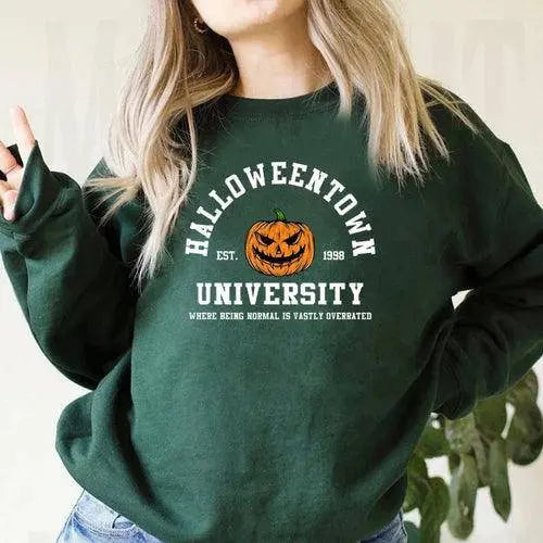Vintage Halloweentown Sweatshirt Halloweentown Est 1998 Pullover Funny Green Other - Tophatter Daily Deals