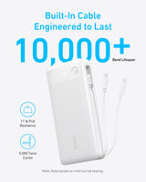 Anker Power Bank (20K, 87W, Built-In USB-C Cable) Batteries & Power Accessories - Tophatter Daily Deals