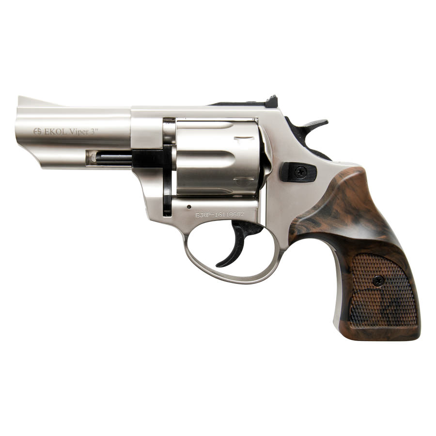 Viper Satin Finish 9mm Blank Firing Revolver 3 Inch Barrel - Tophatter's Guns'N'Weapons Store Collectible Weapons - Tophatter Daily Deals