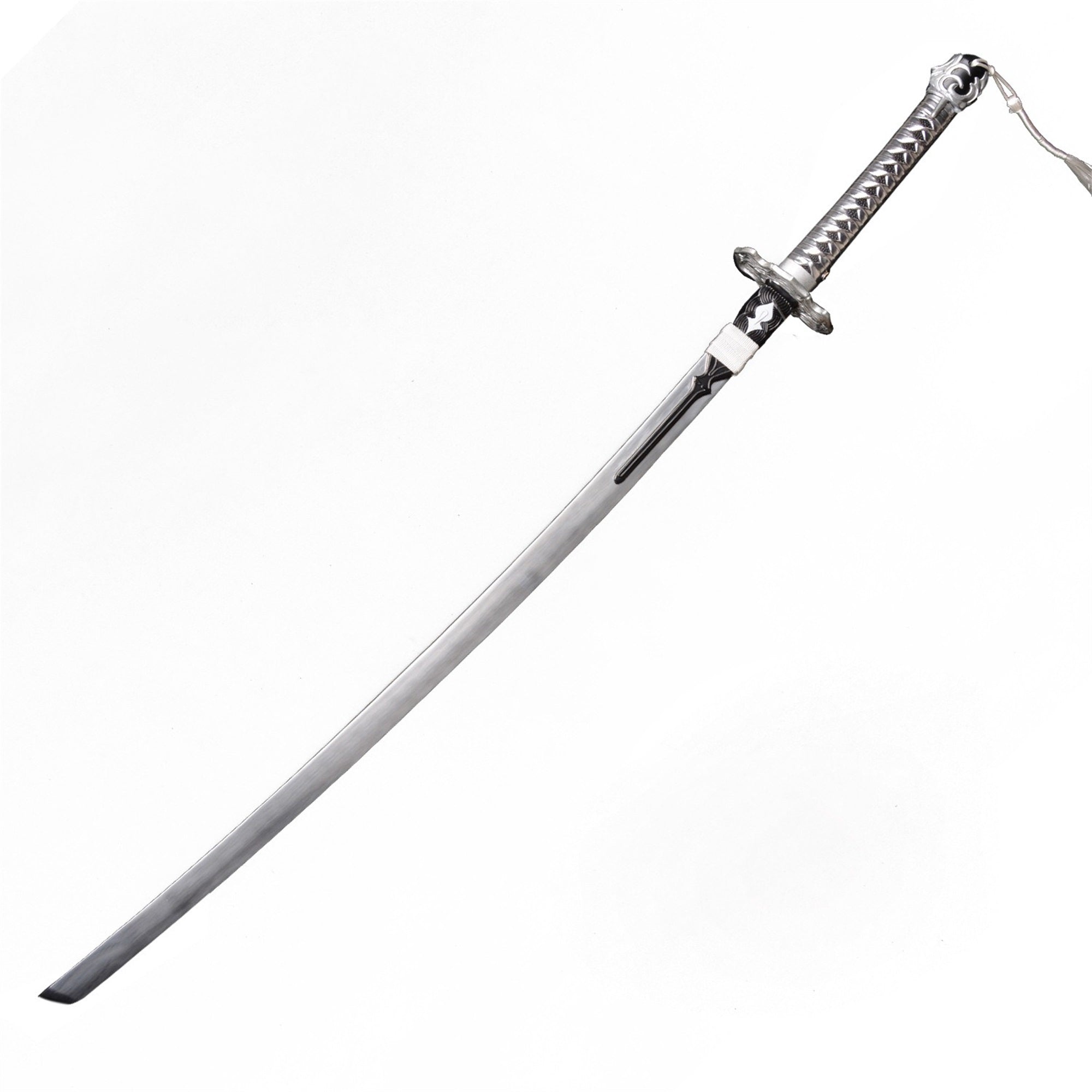 IRL Virtuous Contract Katana Sword Metal Replica Display Only Virtuous Contract Katana(Silver)) - Tophatter Daily Deals