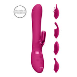 Vive Chou Double Action (Pink) – Interchangeable Rabbit Vibrator > Vibrators > Ladies > Rabbit Multi - Tophatter Daily Deals