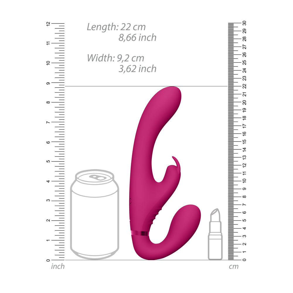 Vive Suki Triple Action (Pink) – Strapless Strap On Vibrator > Dildos > Strapless Strap Ons - Tophatter Daily Deals