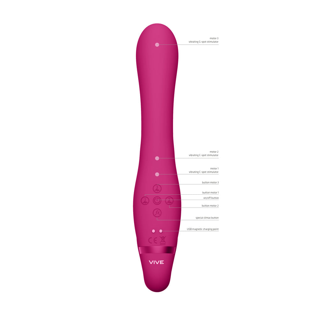 Vive Suki Triple Action (Pink) – Strapless Strap On Vibrator > Dildos > Strapless Strap Ons - Tophatter Daily Deals