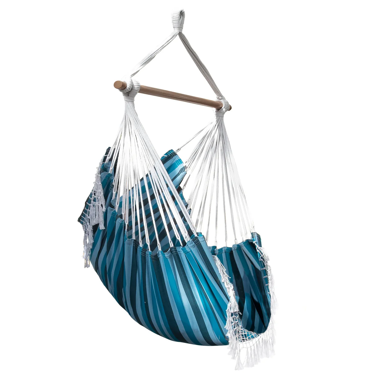 Vivere Brazilian Hammock Chairs Blue Lagoon 250lb Outdoor Equipment - Tophatter Daily Deals